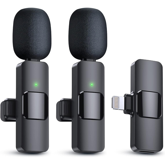 2pk Wireless Microphone with Lavalier Clip