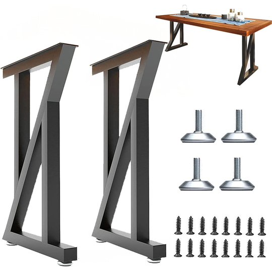 Set of 2 Z-Shape Table Legs