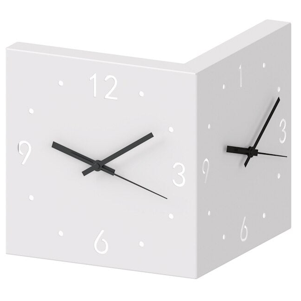Two-Faced Corner Wall Clock