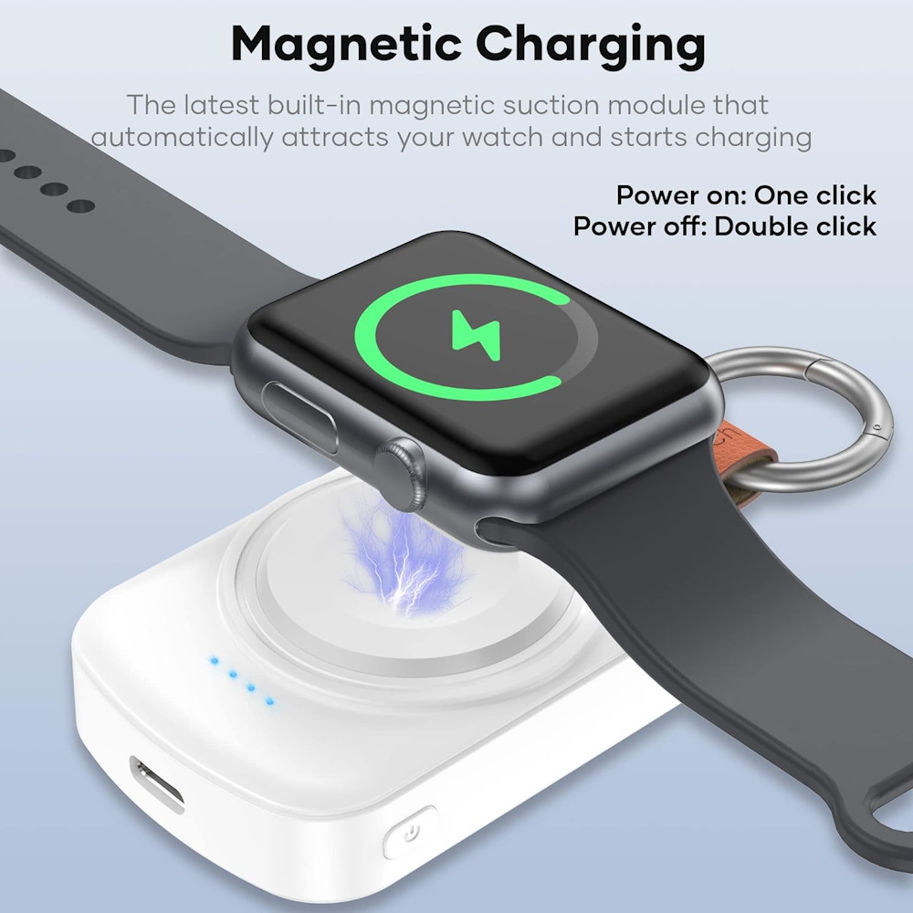 Ultra-Compact Portable Charger for Apple Watch