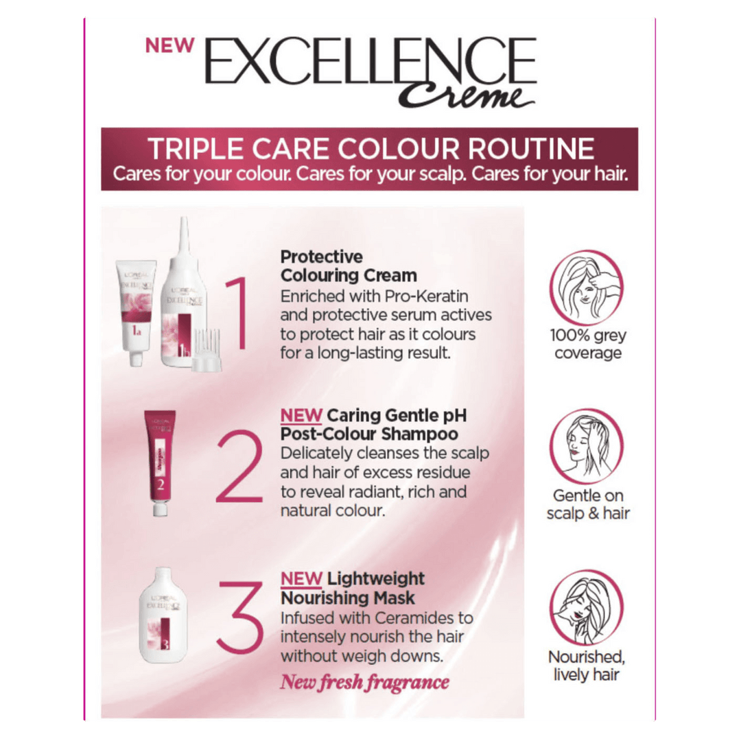 L'Oréal Paris Excellence Creme Hair Colour - 7.1 Dark Ash Blonde